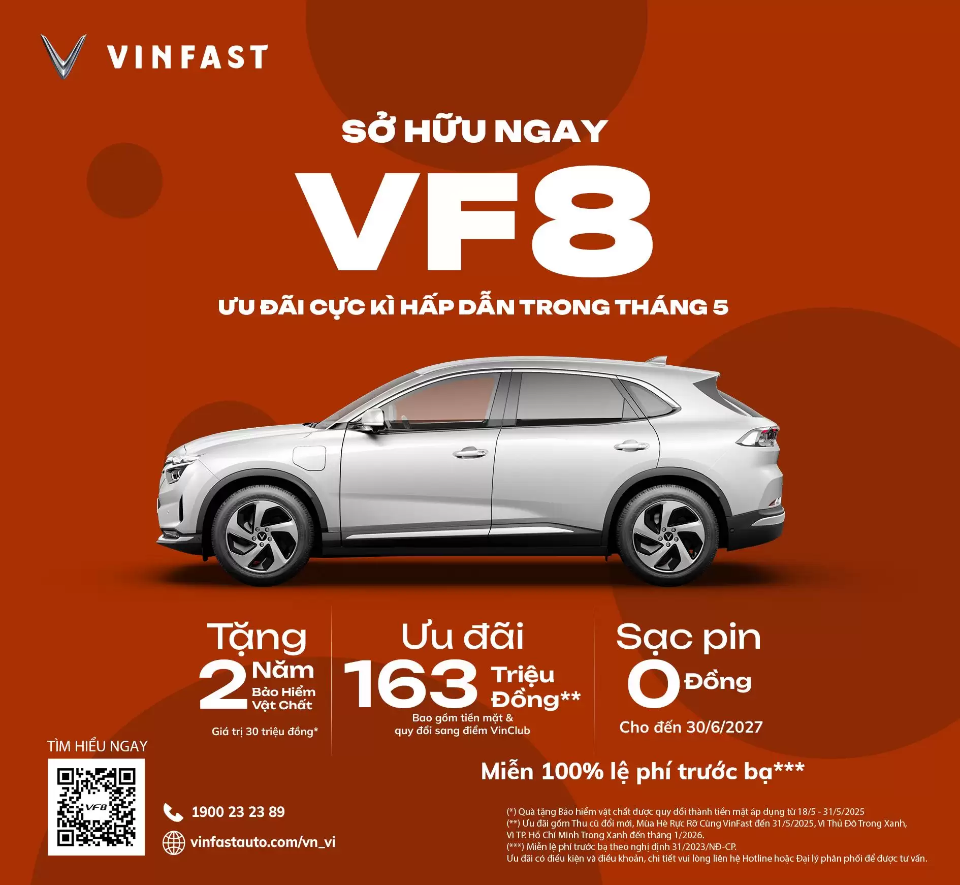 Sở Hữu VinFast VF8 Với Ưu Đãi Tới 163 Triệu Trong Tháng 5